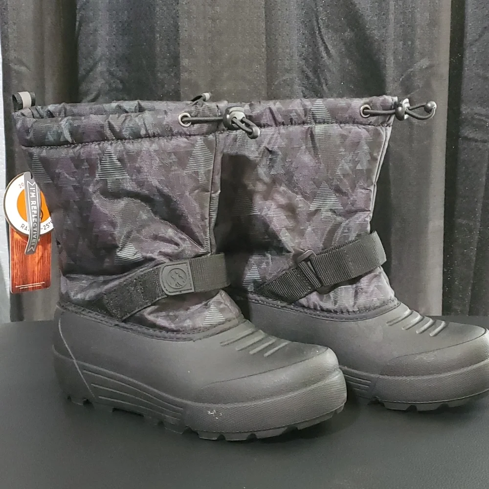 Northside Frosty Black Kids Snow Boots NWT - Size 4